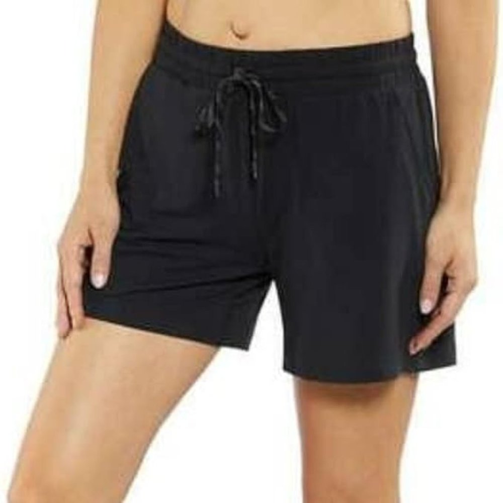 NWT Pacific Trail Women's Cozy Athletic Outdoors Shorts Black Size S $45 FLA258